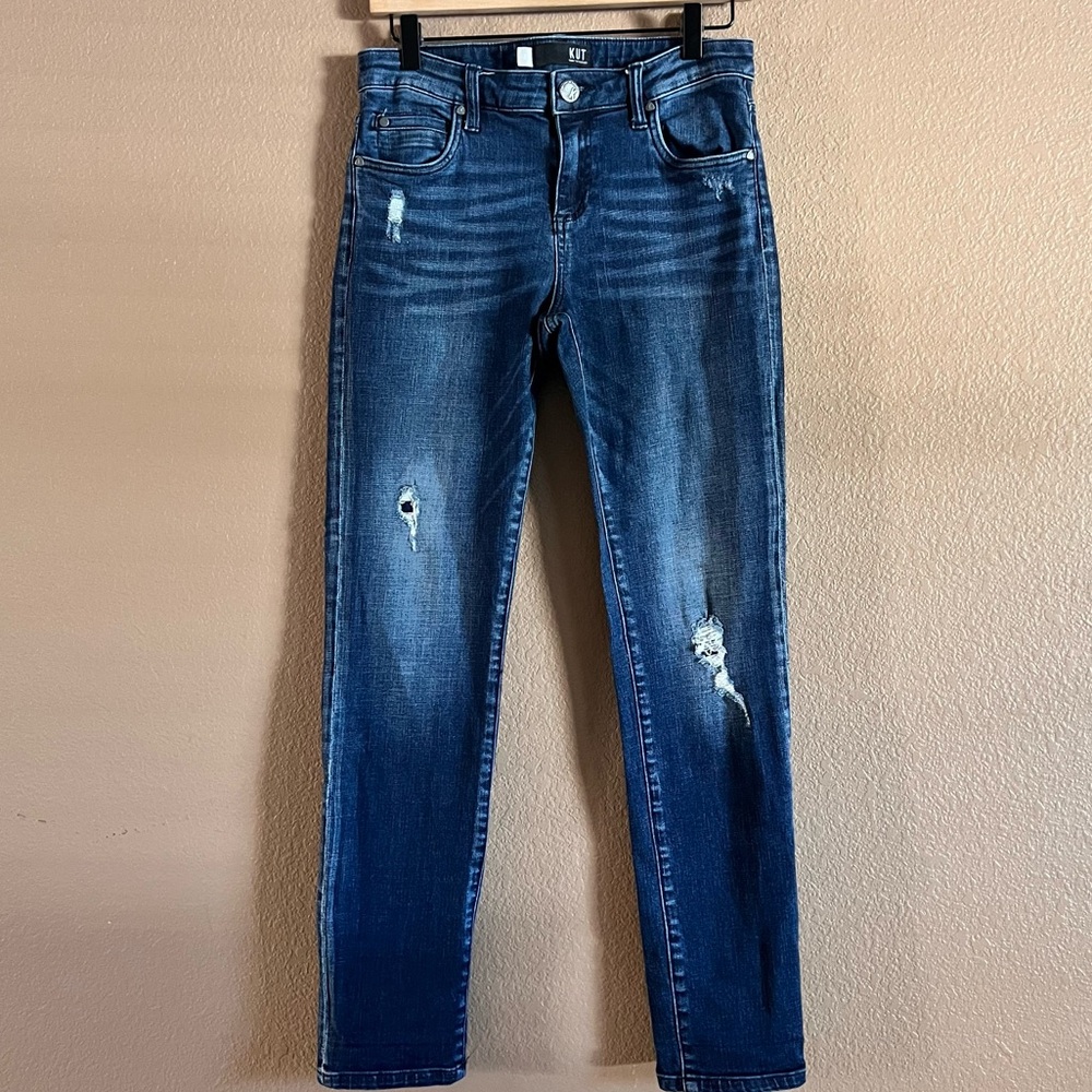 Kut from the Kloth Catherine Distressed Boyfriend Jeans Size 2